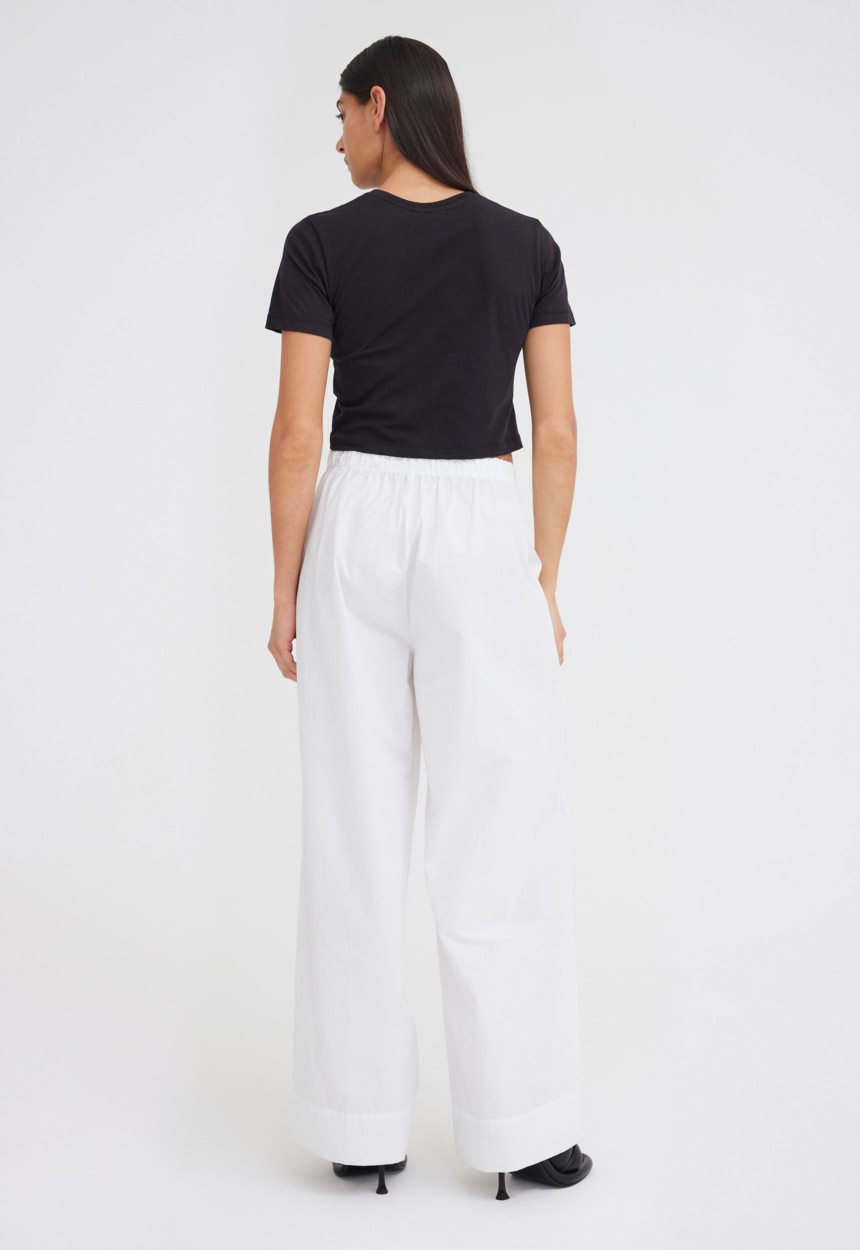 Jac + Jack Briar Cotton Wide Leg Pant - White